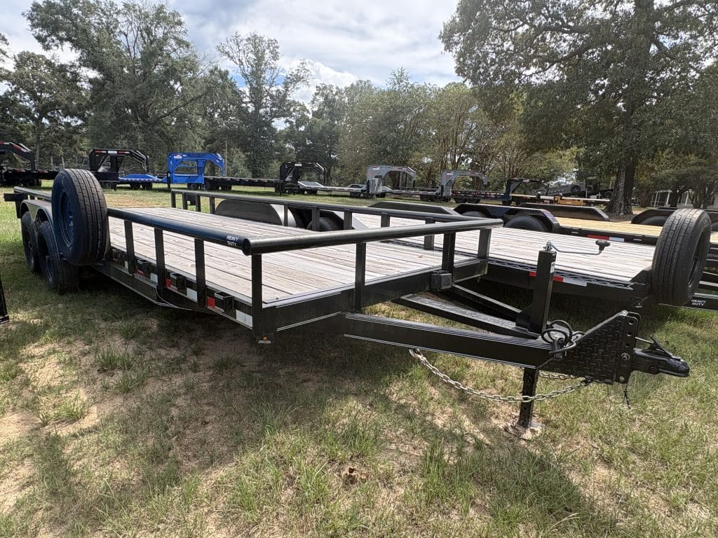 83 by 20 foot heavy duty equipment hauler trailer