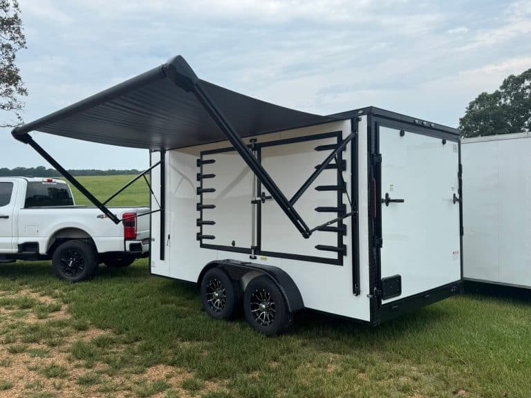 Mobile business trailer setup for on-the-go operations