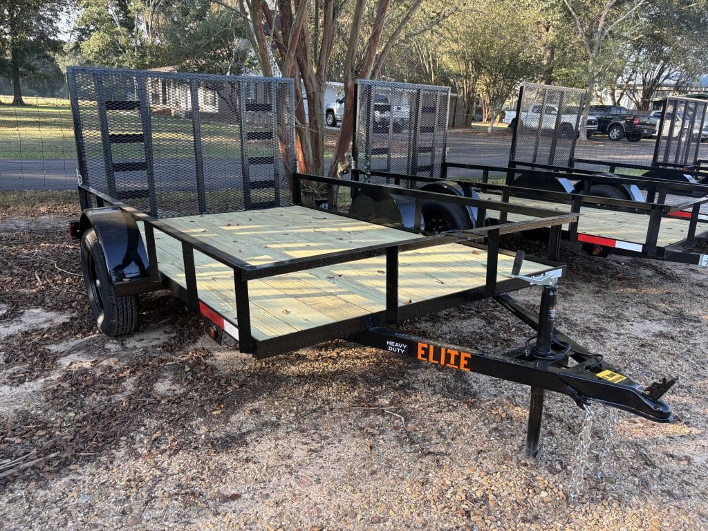 Compact 6x10 utility trailer with metal construction